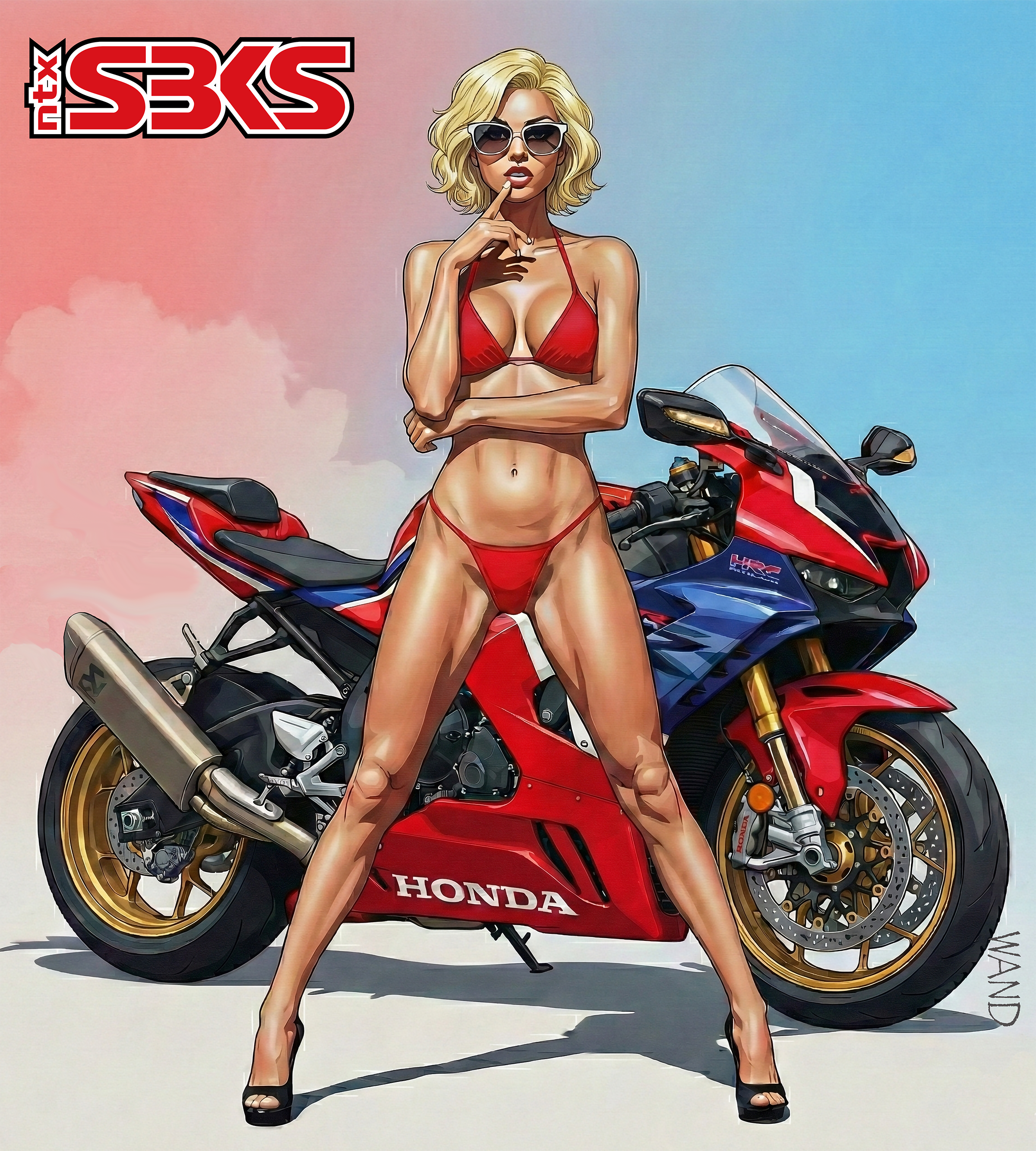 #1 CBR1K Red Bikini Soft Shirt