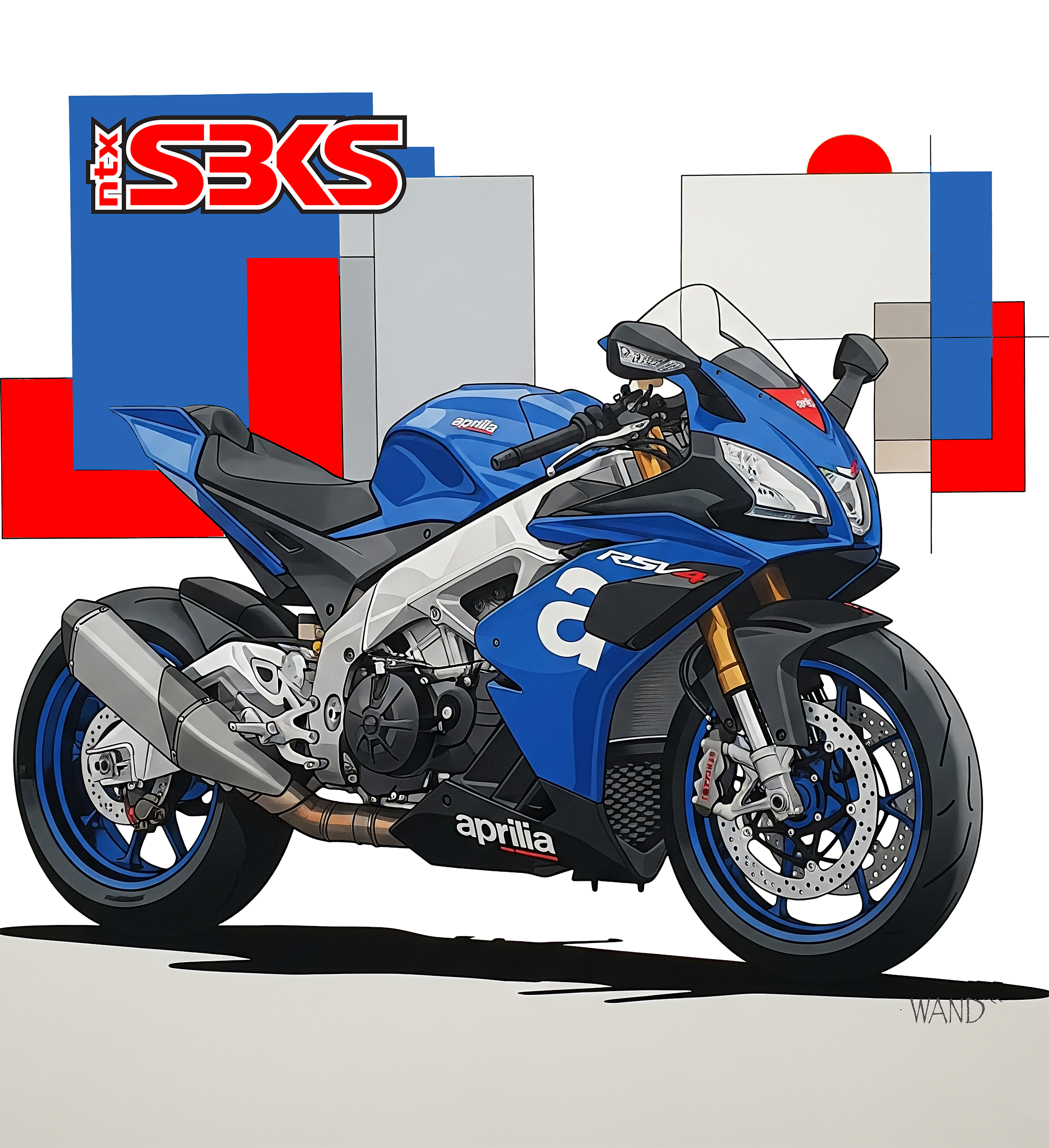 #3 RSV4 BLUE BIKE